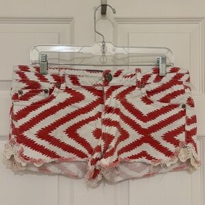 ❣️ Vanilla Star Red White Denim Shorts ❣️